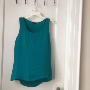 Silky turquoise tunic tank